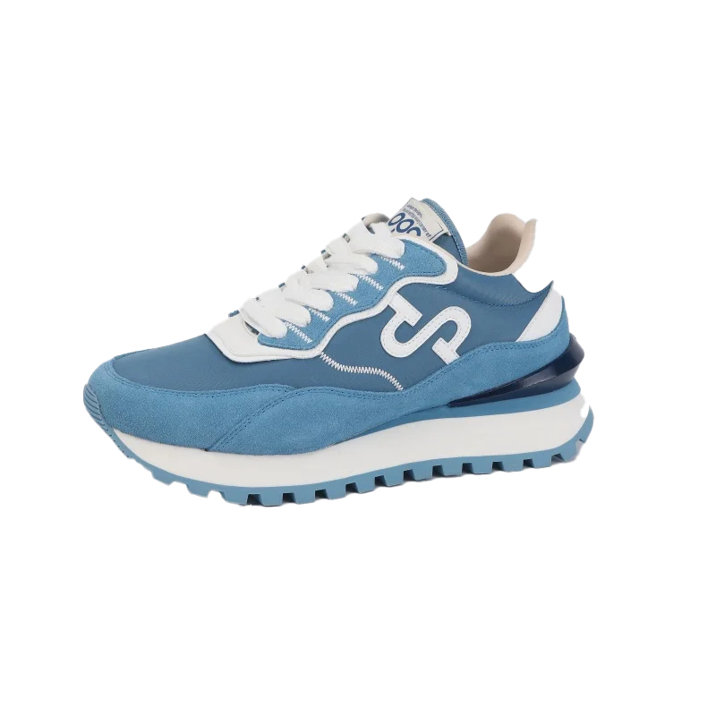Women Elegant Blue Suede Sneakers – Effortless Style Meets Comfort - Image 9