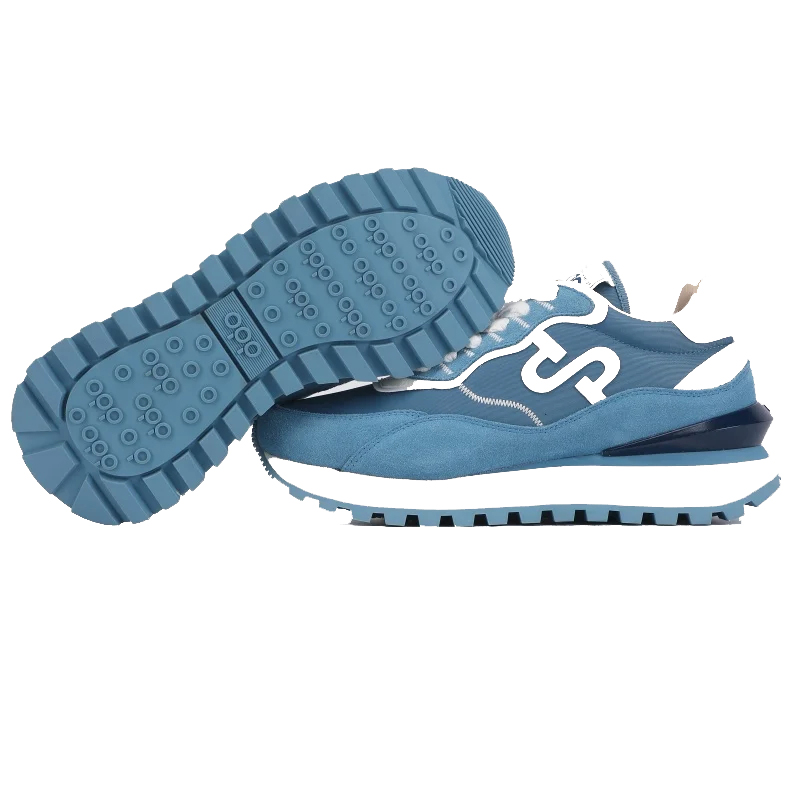 Women Elegant Blue Suede Sneakers – Effortless Style Meets Comfort - Image 5