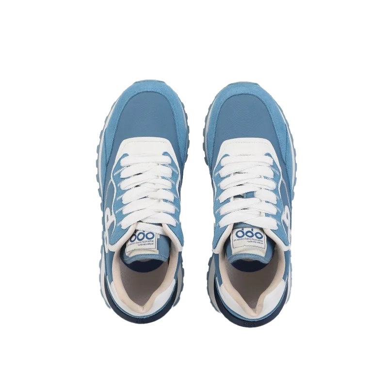Women Elegant Blue Suede Sneakers – Effortless Style Meets Comfort - Image 3