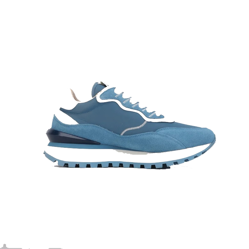 Women Elegant Blue Suede Sneakers – Effortless Style Meets Comfort - Image 2