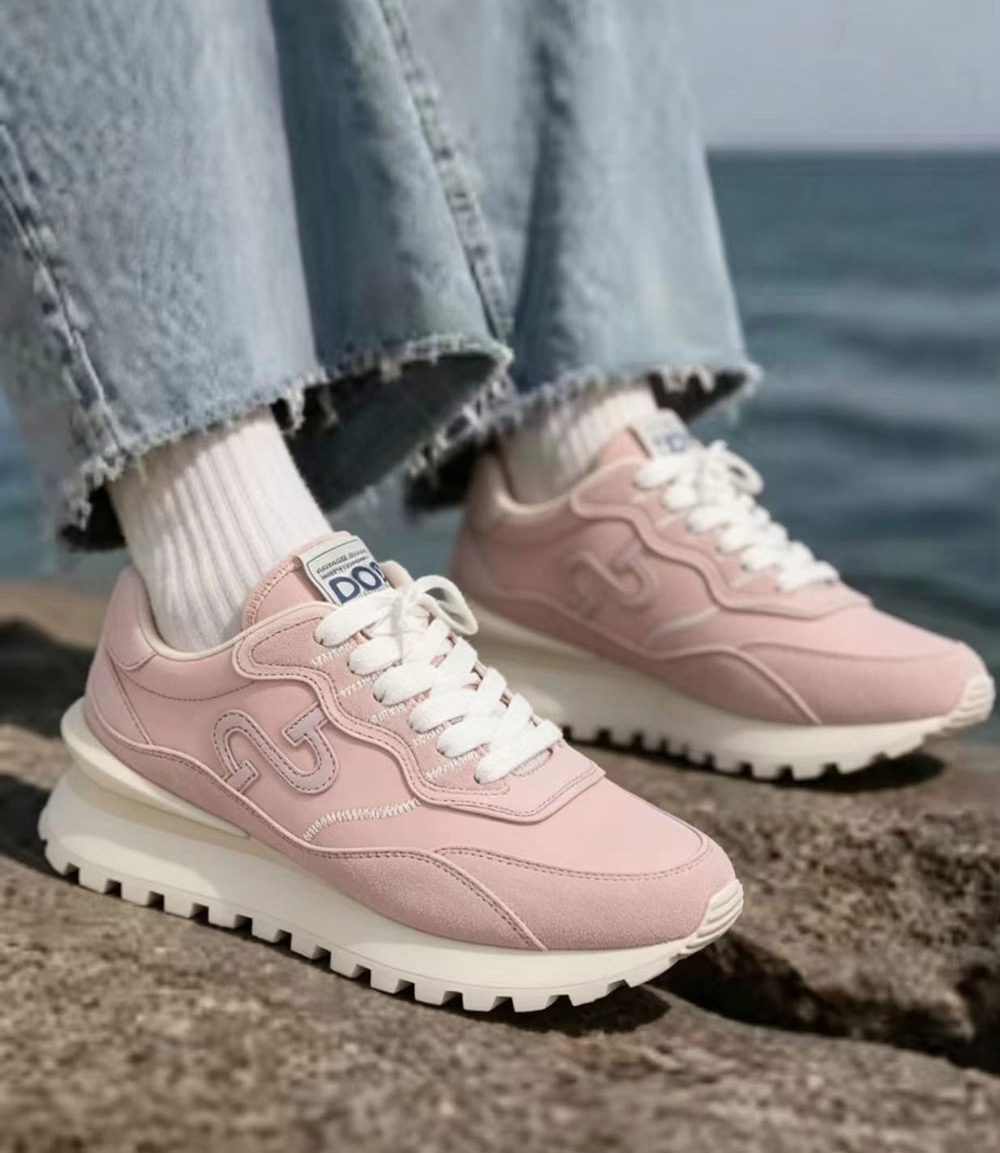 Women Soft Pink Suede Sneakers – Everyday Chic & Comfort - Image 13