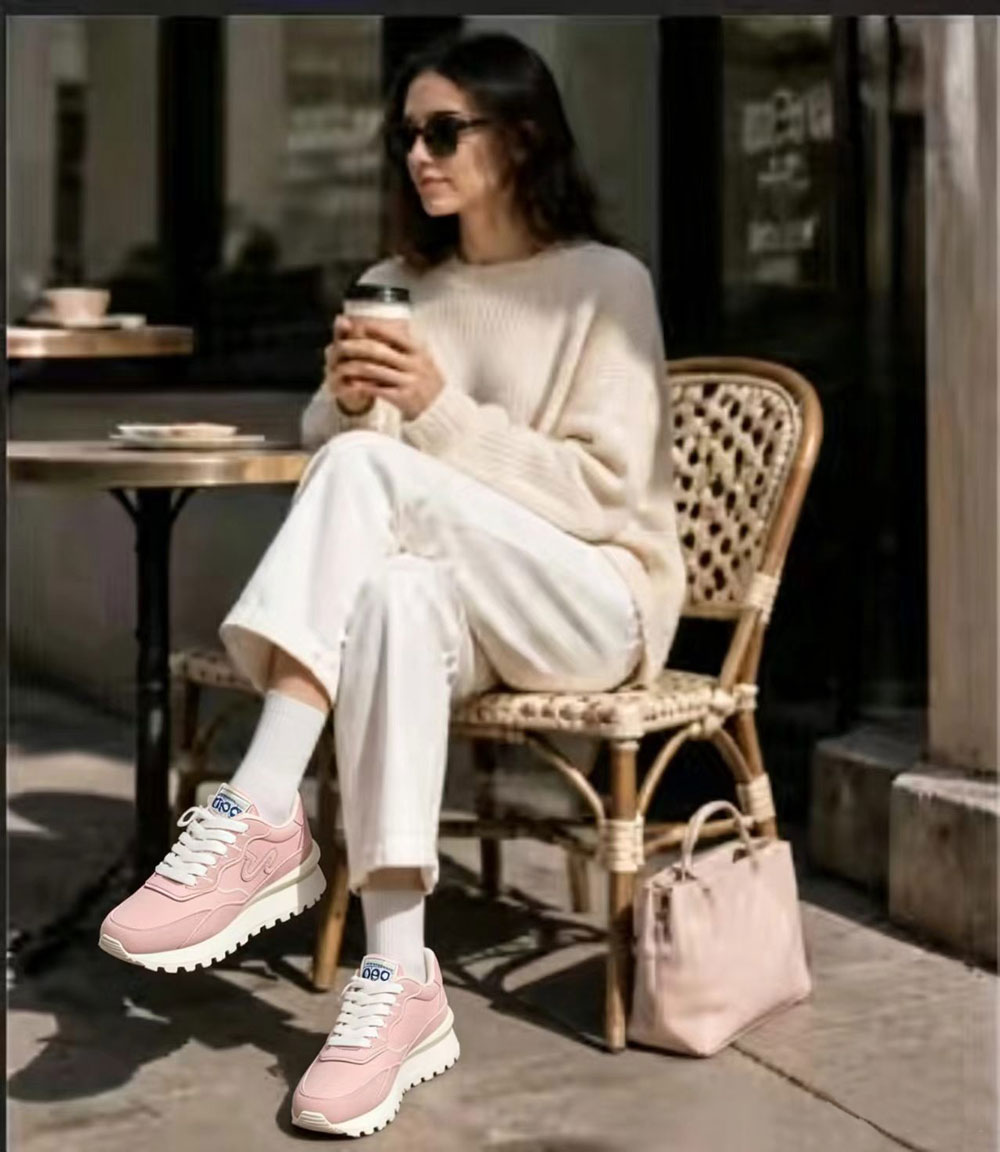 Women Soft Pink Suede Sneakers – Everyday Chic & Comfort - Image 12