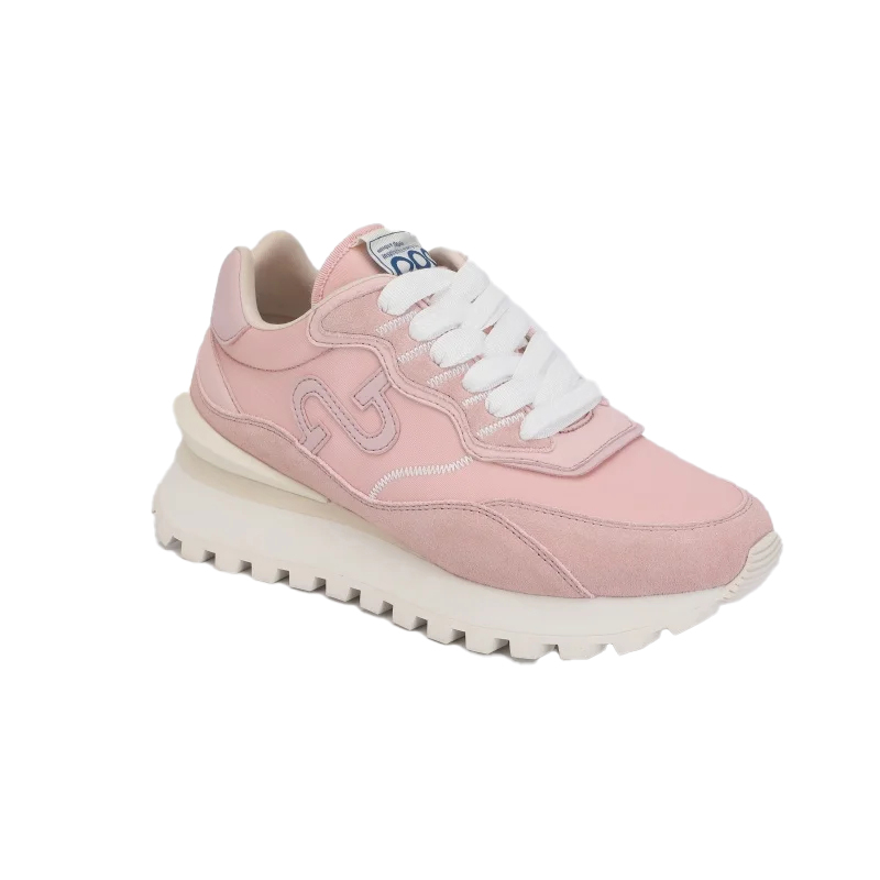 Women Soft Pink Suede Sneakers – Everyday Chic & Comfort - Image 2