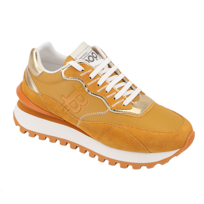 OPPCOLOR Men’s Luxury Lifestyle Bitcoin Sneaker Amber Gold - Image 2