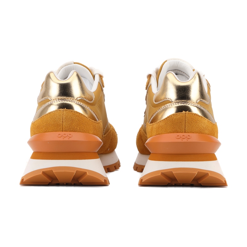 OPPCOLOR Men’s Luxury Lifestyle Bitcoin Sneaker Amber Gold - Image 5