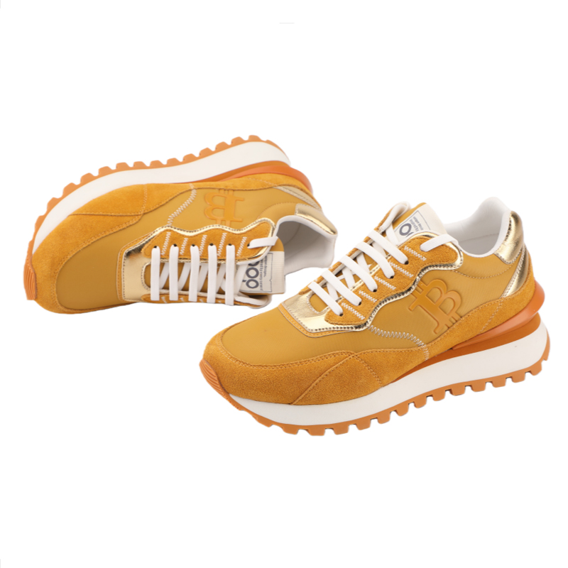 OPPCOLOR Men’s Luxury Lifestyle Bitcoin Sneaker Amber Gold - Image 7