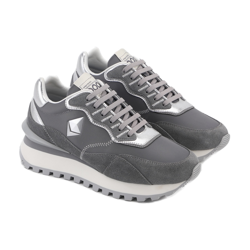 Ethereum Retro Runner Sneakers Tech-Inspired Grey Lifestyle Shoes - Image 3