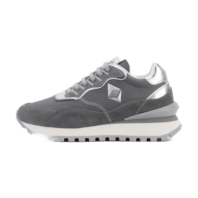 Ethereum Retro Runner Sneakers Tech-Inspired Grey Lifestyle Shoes - Image 4