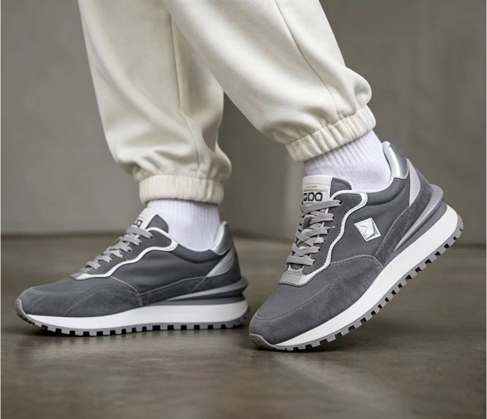 Ethereum Retro Runner Sneakers Tech-Inspired Grey Lifestyle Shoes - Image 12