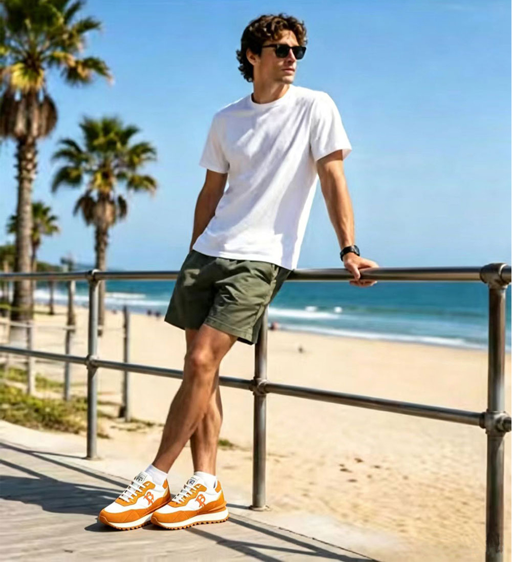 Limited Edition Web3 Inspired Bitcoin Sneakers – Amber Gold Statement Style - Image 15